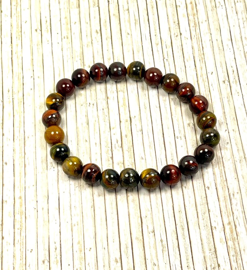 CLOVER BRACELET 5 MOTIFS TIGER EYE
