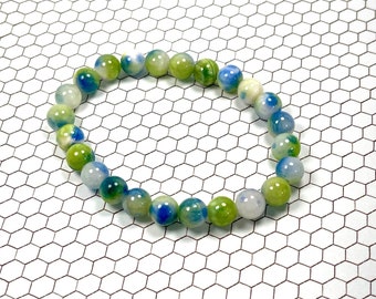 Persian Jade natural stone bead bracelet for men or women 8mm