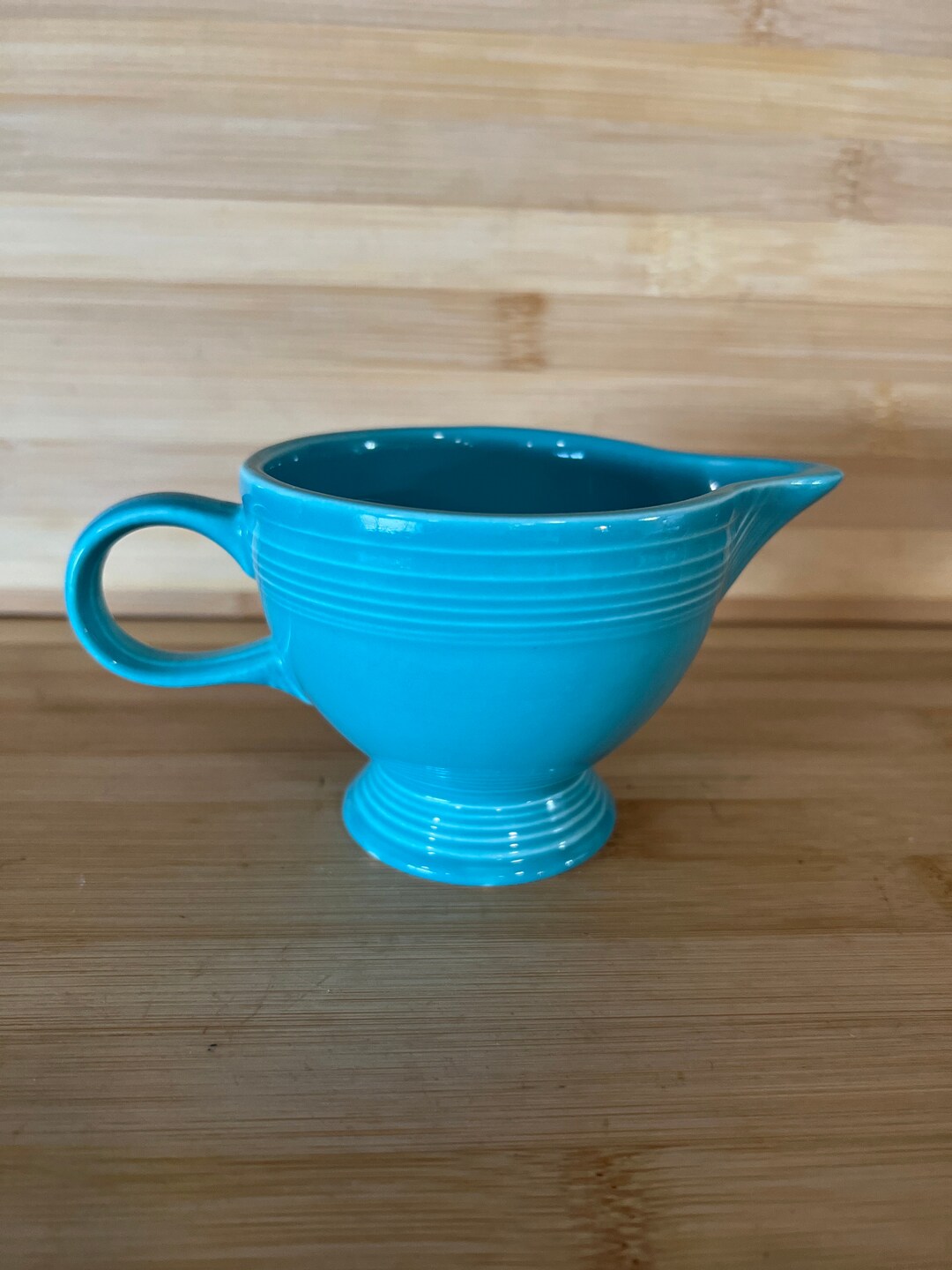 Vintage Fiesta Ware Turquoise Creamer Pitcher MCM Mid Century Modern ...