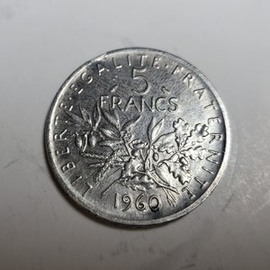 1960 5 francs coin - Etsy 日本