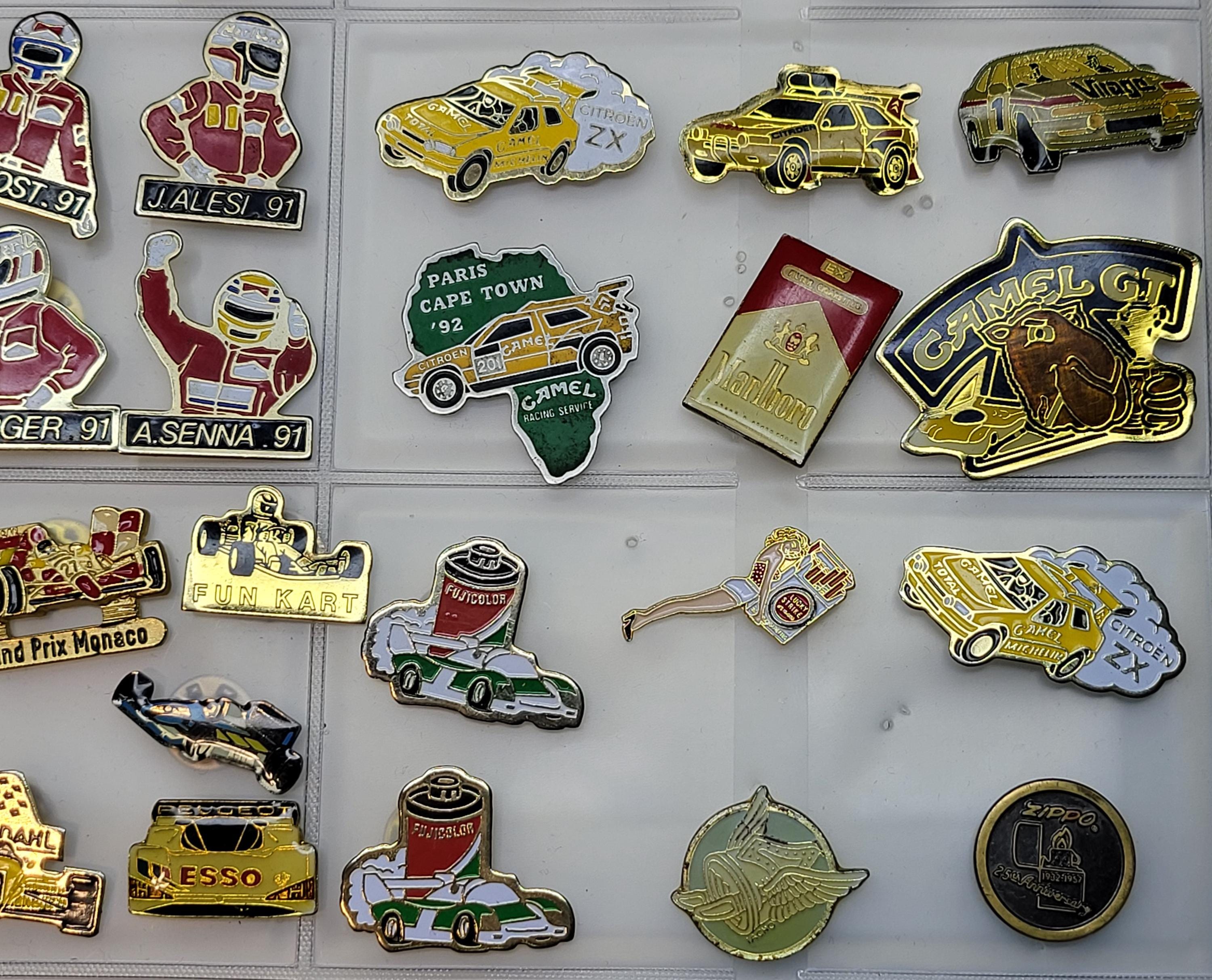 Legendary F1 Vintage Pins Mega Set: Marlboro, Ferrari, Camelgt