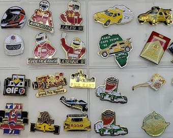 Badge Vintage / Pin's - Pétrole TOTAL 98 Super Premier Essence - Thème Transport