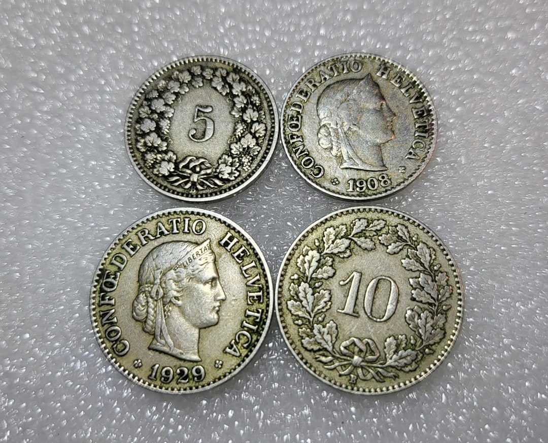 Vintage Switzerland Coin Set 1908-1929 - Etsy