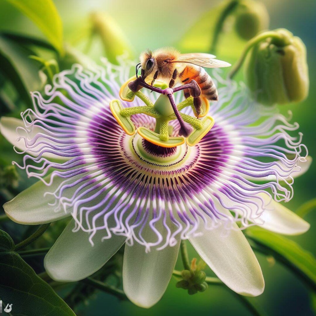 Passiflora Incarnata maypop, Purple Passionflower, True Passionflower