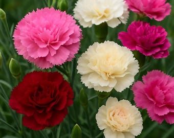DIANTHUS caryophyllus ('Chabaud Mix' Clove Carnation) Flower Seeds, Colorful and Elegant, Vibrant Fragrant Flowers, Pollinator-Friendly