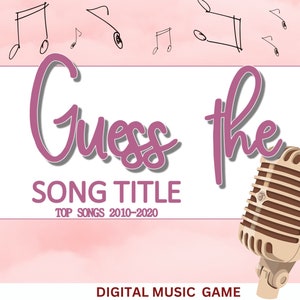 Guess the Song Title game,  PowerPoint Game,  Music Lyrics Game, Music Quiz Game,  Fun Game Party, Name that song, Music quiz