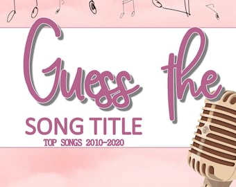 Gioco Indovina il titolo della canzone, Gioco PowerPoint, Gioco dei testi delle canzoni, Gioco del quiz musicale, Gioco divertente per feste, Indovina la canzone, Quiz musicale
