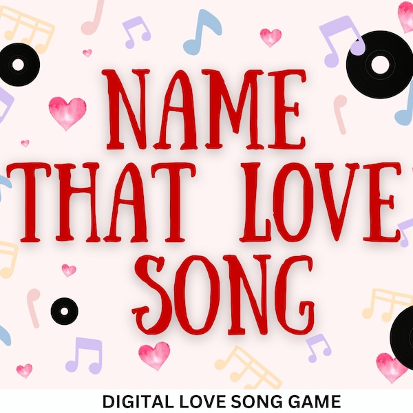 Valentine's Day Fun: Powerpoint Game - Name That Love Song! | Couples' Entertainment | Digital Download | Romantic Party Activity