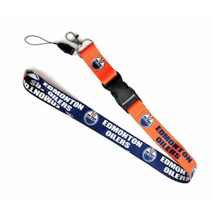 Porte-clés/porte-cartes/lanière pour téléphone des Oilers d'Edmonton Offre spéciale LNH !