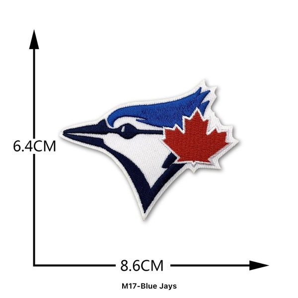 Blue Jays Major League Baseball team Iron on Patch L 6.4cm x W 8.6 cm