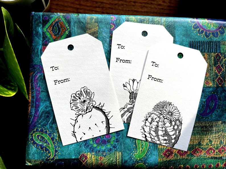 Printable Cactus Gift Tags - Downloadable, US Letter, A4 &amp; PNG for ...