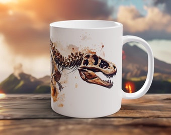 Nano Tyrannus Mug Dinosaur Art Coffee Cup Dino Devotee Gift Handcrafted Mesozoic Wildlife Enthusiast Mug Unique Dino Fan Present