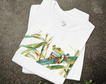 Frog T Shirt Cute Frog Graphic Tee Nature Lover Shirt Funny Amphibian Wildlife Gift Cottagecore Aesthetic Unisex Top for Her Him