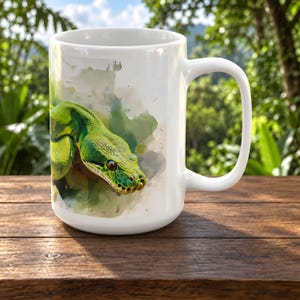 Green Tree Python Ceramic Mug