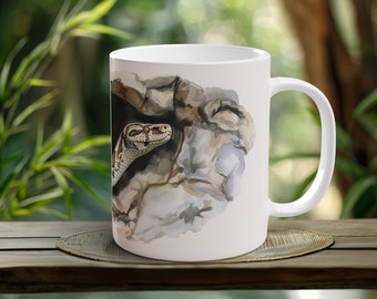 Birmese python mok majesteit handgemaakte keramische koffiekopje reptiel liefhebber cadeau ochtend brouwen unieke slang minnaar dierlijke kunst mok