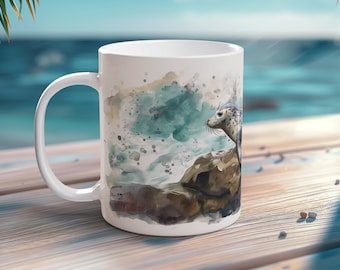 Seal Mug Handcrafted Ceramic Coffee Cup Marine Wildlife Gift Seal Lover Ocean Animal Lover Unique Wild Animal Mug