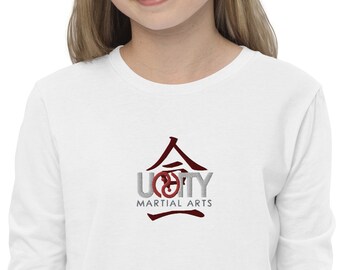 Youth long sleeve embroidered tee