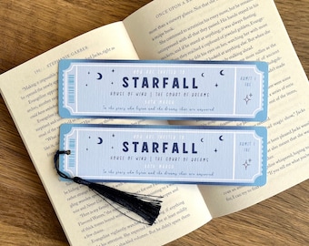 Starfall Ticket Bookmark | Acotar Bookmark | Velaris Court of Dreams Bookmark