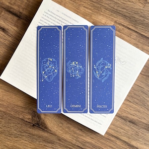 Star Sign Constellation Bookmark | Zodiac Bookmark