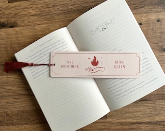 Throne of Glass Bookmark | Fire Breathing Bitch Queen Bookmark | Aelin Galathynius | TOG