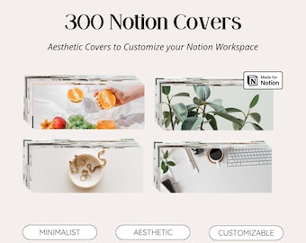 Notion Covers Bundle | 300 Aesthetic Notion Cover Photos, Nature, Lifestyle & Texture