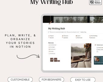 Notion Writing Template | Novel Planner, Book Outline & Character Development Tracker