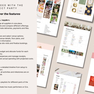Vendor contact hub, venue details tracker, party budget planner, event timeline and music playlist manager inside this Notion event organizer template. Keep every logistics detail in one place for any celebration.
