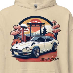 Vintage Japanese Datsun 240z Hoodie: JDM Car Culture Pullover