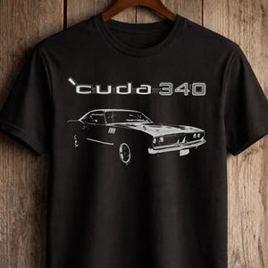Cuda 340 Shirt 1971 Barracuda American Muscle Car Plymouth Vintage Classic Gift Tee