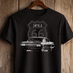 Chevy Impala Shirt 1966 American Classic Car Vintage Collector Gift Tee