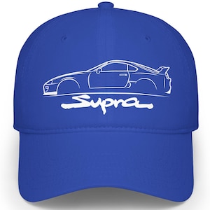 Gorra Supra MK4 con silueta de Toyota, estilo JDM clásico japonés para tuning.