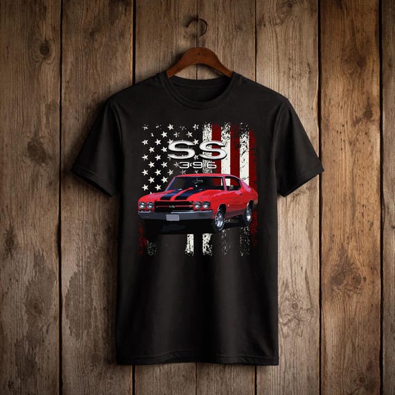 70 Chevelle SS Shirt 1970 Chevy Red Black Stripes Muscle Car