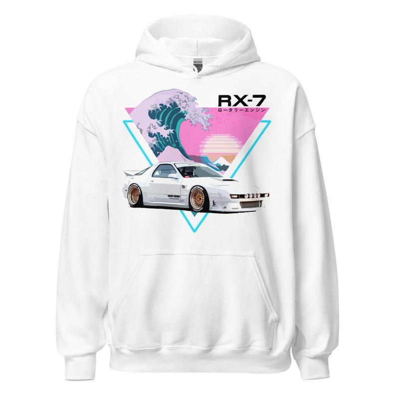 Vaporwave RX7 Japanese Wave RX-7 JDM Tuner Car Hoodie - Etsy Australia