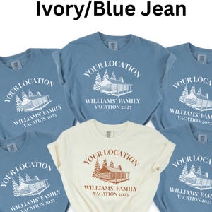 Comfort Colors® Family Vacation Shirt, Custom Cabin T-Shirt, Personalized Family Name Tee, Vacation 2025, Summer Travel, Outdoor Adventure