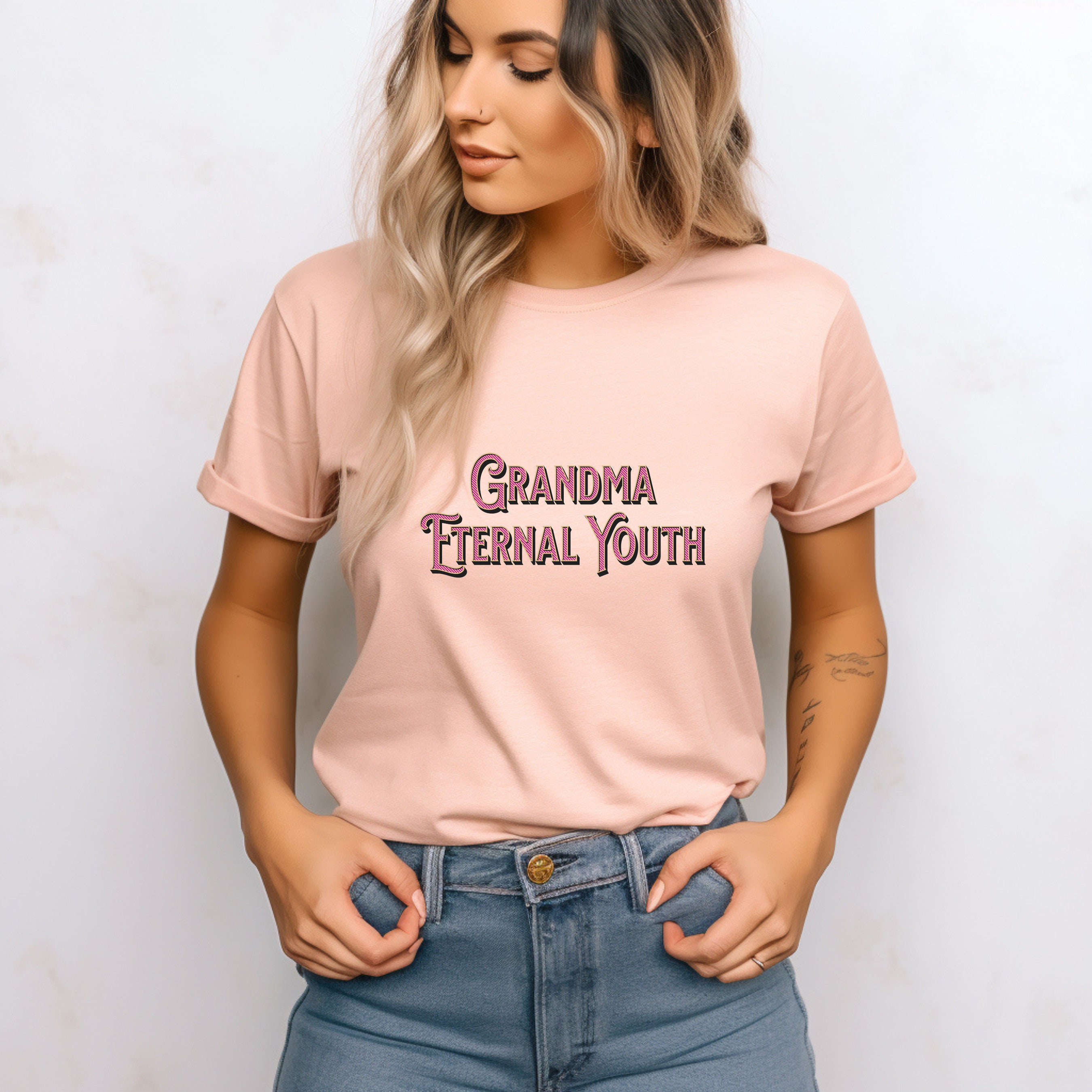 Grandma's Eternal Youth Logo Tee, Gift for Her, Grandma Shirt Eternal