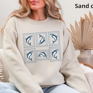 Coastal Cottagecore Sweatshirt, Vintage Sardine Tin Art Crewneck, Mediterranean Retro Food Print, Gildan 18000, Quirky Sea Lover Gift