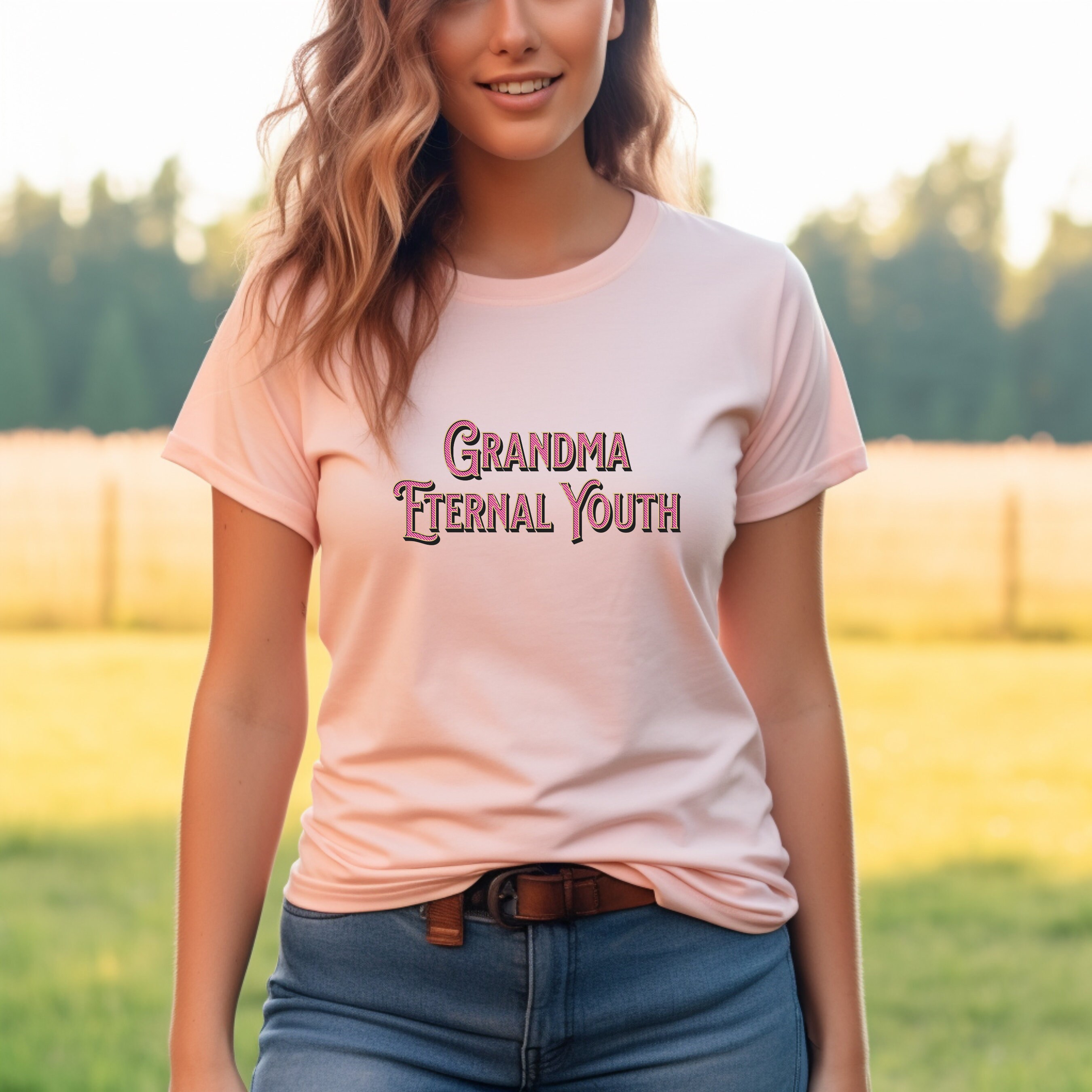 Grandma's Eternal Youth Logo Tee, Gift for Her, Grandma Shirt Eternal