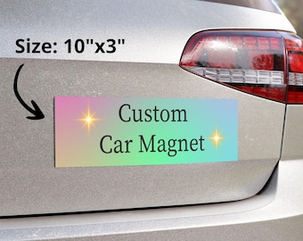 Custom Waterproof Vinyl Vehicle Magnet Sign, Removable Weatherproof Bumper Sticker, Independence Day Gift Personalized Car Magnet, Birthday