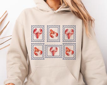 Vintage Lobster Shirt or Hoodie – Coastal Comfort Colors Tee, Nautical Sweatshirt, Retro Summer Beach Gift, Lobster Lover Crewneck