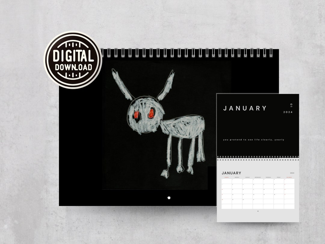 OVO DRAKE 2024 CALENDAR for All the Dogs Slime You Out Etsy UK