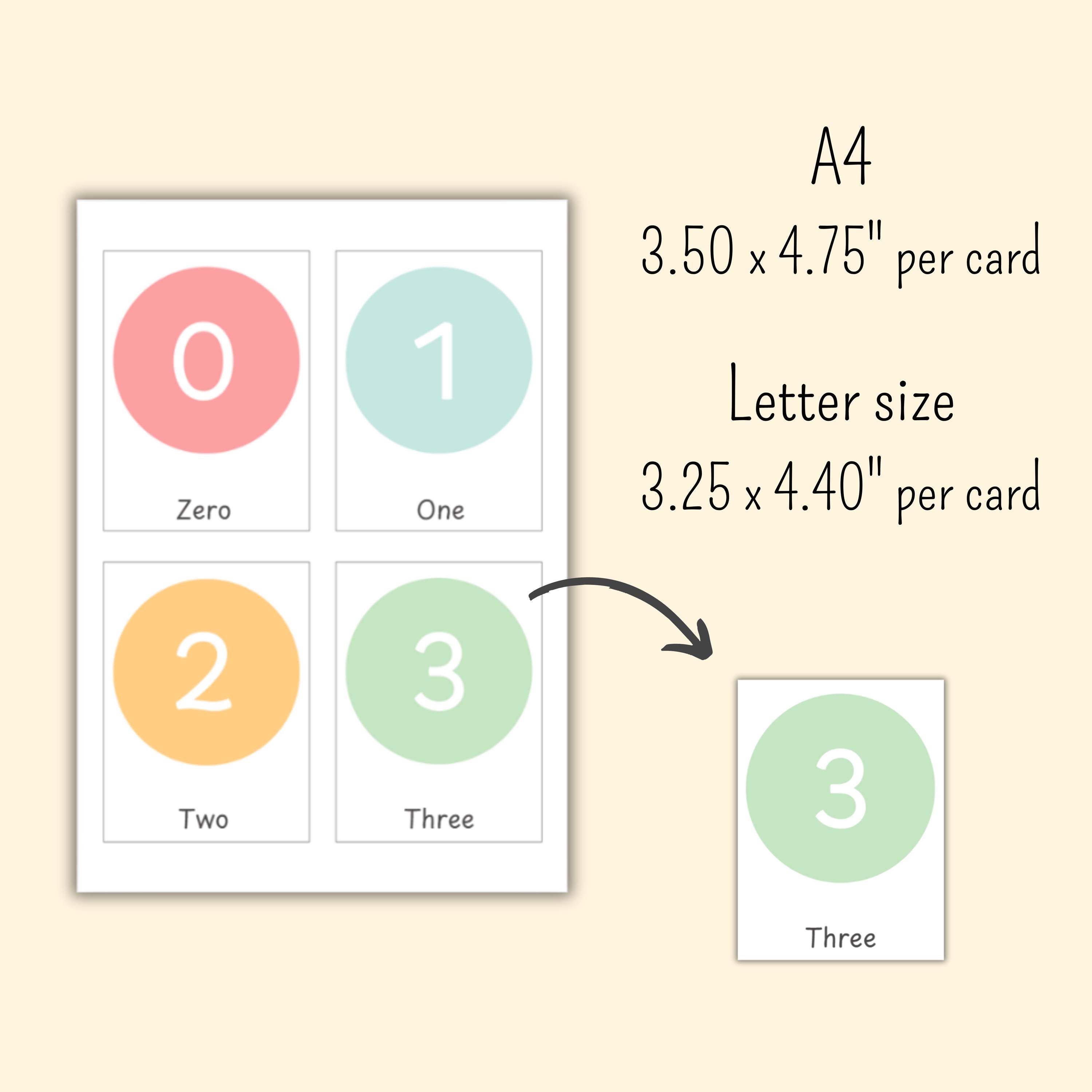Numbers Flash Cards, Preschool Counting Flash Cards, Count and Clip ...