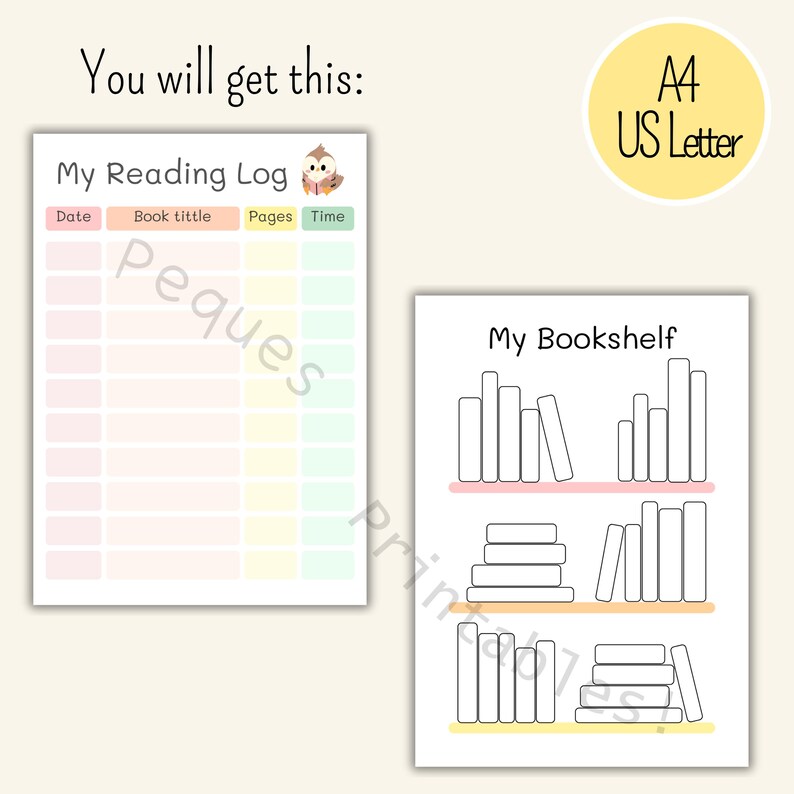 Reading Log for Kids, Book Tracker for Kids, Reading Challenge, Kids ...