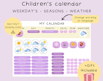 Kids calendar,Daily Routine,Chore Chart,Chore chart for kids,Homeschool planner,Routine chart,Chore list,Visual schedule,Toddler chore chart