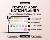 Notion ADHD Life Planner: FemCare Digital Template (Digital Download)