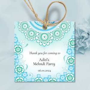 Editable Mehndi Favor Tags: Indian Return Gifts (Digital Download)