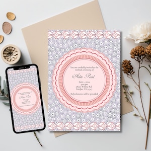Mehndi invitation, Henna invitations, Indian wedding evite, Digital invitation