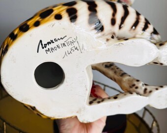 Vintage Ronzan Ceramic Cheetah: Mid-century Italian Art, Signed - Etsy