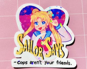 Sailor Says Holographic Sticker