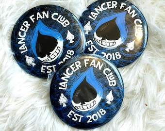 Botón pinback del club de fans de Deltarune Lancer