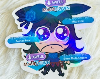 Pegatina holográfica de UmaMusume: ¡El peor día de mi vida! (Lluvia de arroz)